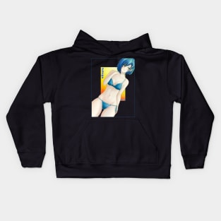 Ichigo swimsuit from Darling in the Franxx by Angel.Fanart Kids Hoodie